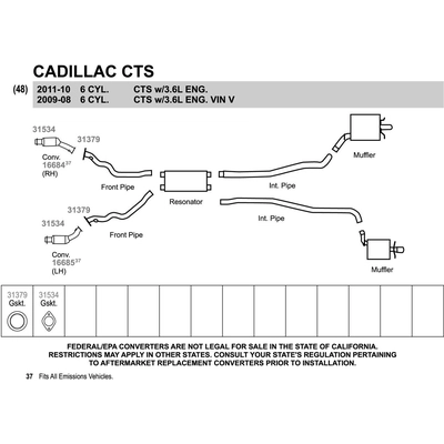 Direct Fit Converter by WALKER - 16685 pa3