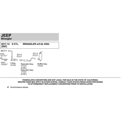 Direct Fit Converter by WALKER - 16778 pa2