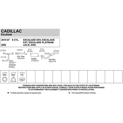 Catalyseur ajustement direct by WALKER - 50486 pa7