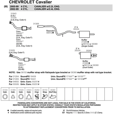 Catalyseur ajustement direct by WALKER - 54691 pa4