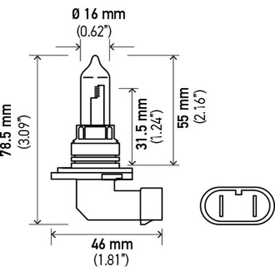 Dual Beam Headlight by HELLA - 9005 pa3