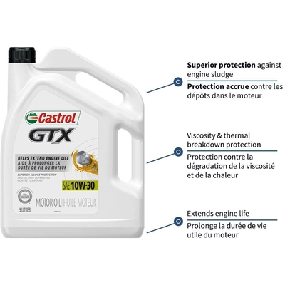 CASTROL Conventional Engine Oil - GTX 10W30 - 5L - 000133A pa4