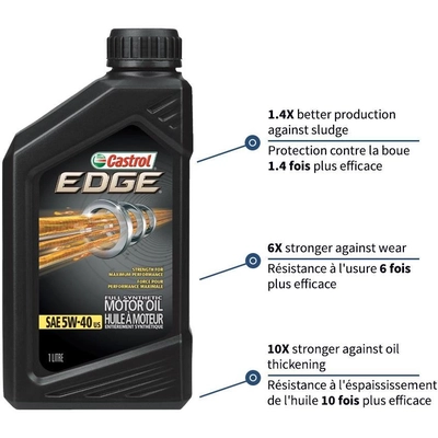 CASTROL - 0201438 -  Synthetic Huile moteur Edge A3/B4 5W40 , 946ML (Pack of 6) pa8