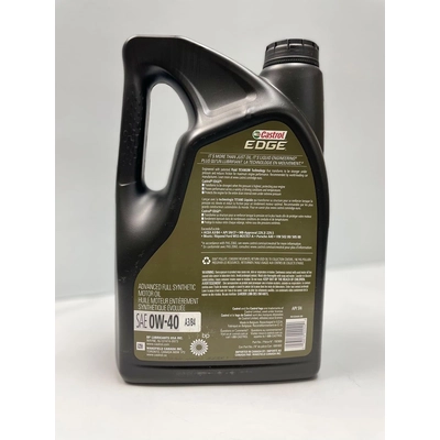 CASTROL - 0201832 - Synthetic Engine Oil Edge A3/B4 0W40 , 4.73L - UNIVERSAL FIT pa5