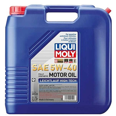 5W-40 Leichtlauf  High Tech 20L -  Liqui Moly Synthetic Engine Oil  20122 pa1