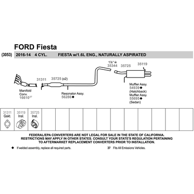 Exhaust Manifold And Converter Assembly by WALKER - 16610 pa5