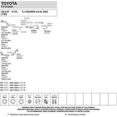 WALKER USA - 31332 - Exhaust Pipe Flange Gasket pa83