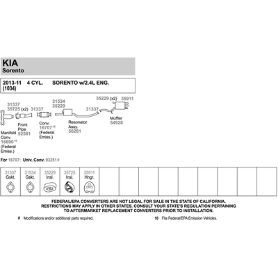 WALKER USA - 52581 - Exhaust Pipe pa3