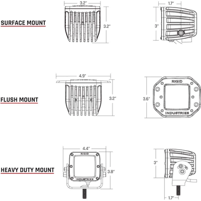 RIGID INDUSTRIES - 512313 - Driving Flush Mount Black Lights pa2