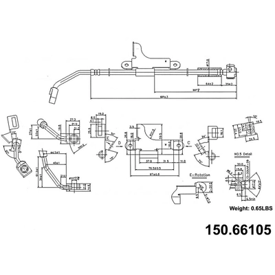 Flexible de frein avant by CENTRIC PARTS - 150.66105 pa3