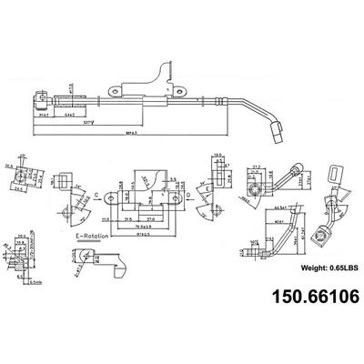 Flexible de frein avant by CENTRIC PARTS - 150.66106 pa1