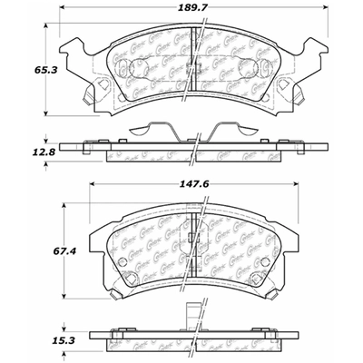 Front Ceramic Pads by CENTRIC PARTS - 103.05060 pa2