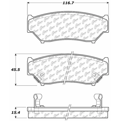 Front Ceramic Pads by CENTRIC PARTS - 103.05560 pa2