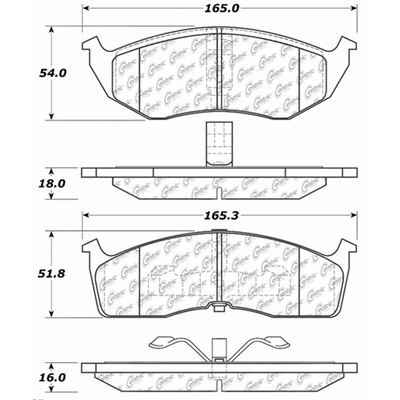 Front Ceramic Pads by CENTRIC PARTS - 103.05910 pa2