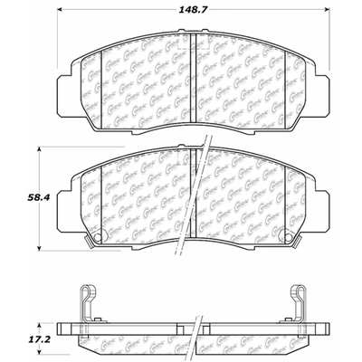 Front Ceramic Pads by CENTRIC PARTS - 103.07870 pa2