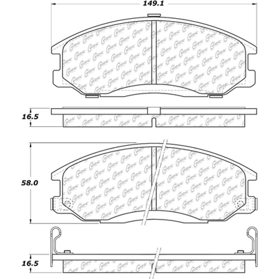 Front Ceramic Pads by CENTRIC PARTS - 103.08640 pa2