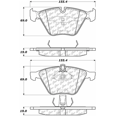 Front Ceramic Pads by CENTRIC PARTS - 103.09180 pa1