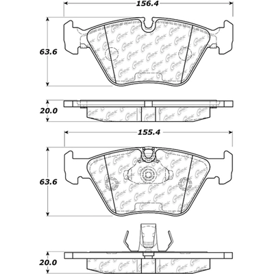 Front Ceramic Pads by CENTRIC PARTS - 103.09460 pa1