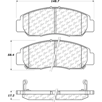 Front Ceramic Pads by CENTRIC PARTS - 103.09590 pa1