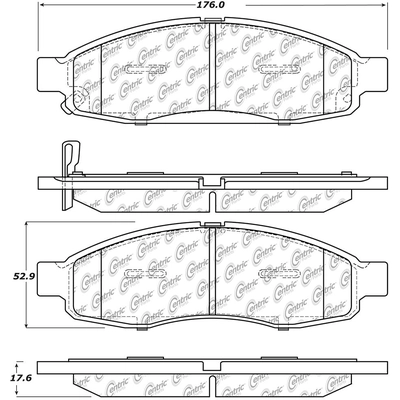 Front Ceramic Pads by CENTRIC PARTS - 103.11830 pa1