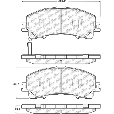 Front Ceramic Pads by CENTRIC PARTS - 103.17360 pa3