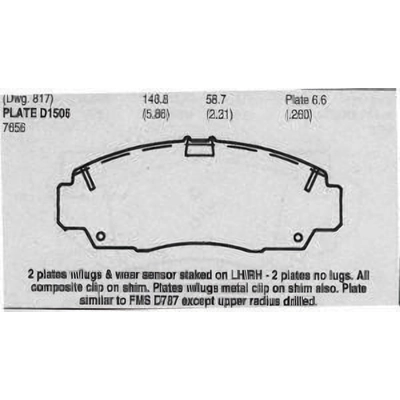 Front Ceramic Pads by EUROROTOR - ID1506 pa1