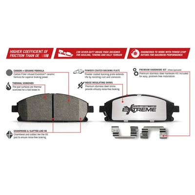 POWER STOP - Z36-950 - Z36 TRUCK & TOW CARBON-FIBER CERAMIC BRAKE PADS pa2