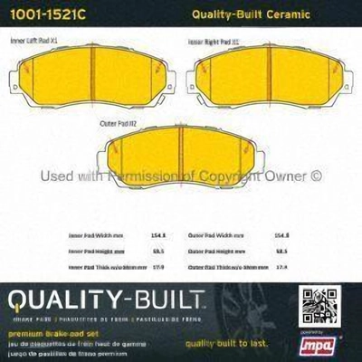 Plaquettes avant en céramique  by QUALITY-BUILT - 1001-1521C pa1