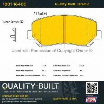 Plaquettes avant en céramique  by QUALITY-BUILT - 1001-1640C pa2