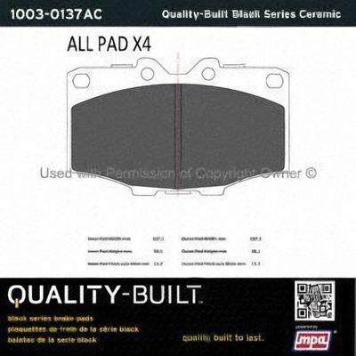 Front Ceramic Pads by QUALITY-BUILT - 1003-0137AC pa2