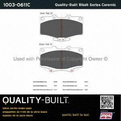 Plaquettes avant en céramique  by QUALITY-BUILT - 1003-0611C pa1