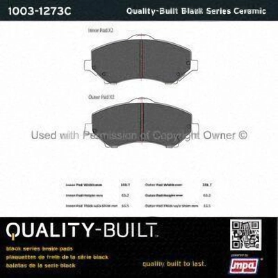 Front Ceramic Pads by QUALITY-BUILT - 1003-1273C pa2