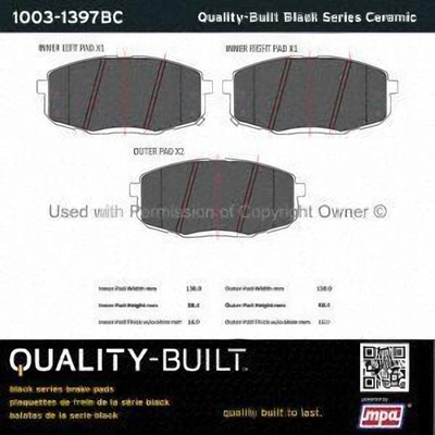 Front Ceramic Pads by QUALITY-BUILT - 1003-1397BC pa5