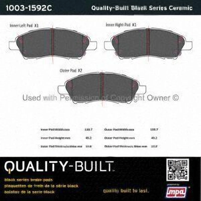 Front Ceramic Pads by QUALITY-BUILT - 1003-1592C pa1