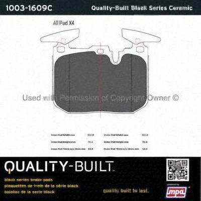 Front Ceramic Pads by QUALITY-BUILT - 1003-1609C pa2