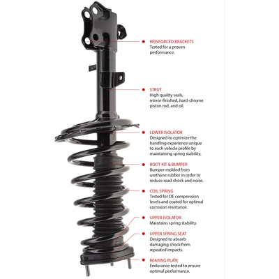 WORLDPARTS STRUTS - W3335576 - Assemblage de jambe de force avant complet pa2