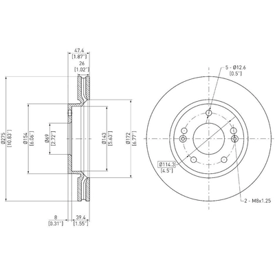 Front Disc Brake Rotor by DYNAMIC FRICTION COMPANY - 600-03023 pa3