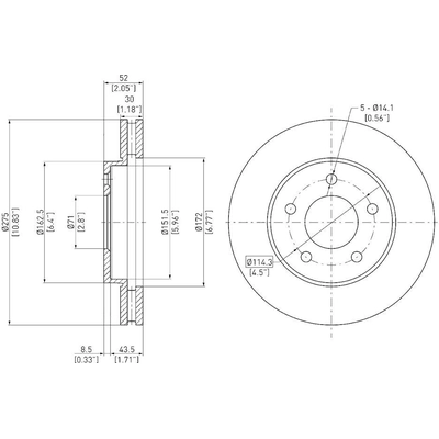 Disque de frein à disque avant by DYNAMIC FRICTION COMPANY - 600-45021 pa3