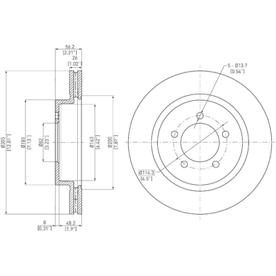 Front Disc Brake Rotor by DYNAMIC FRICTION COMPANY - 600-54179 pa3