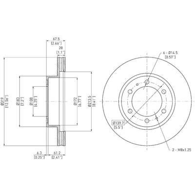 Front Disc Brake Rotor by DYNAMIC FRICTION COMPANY - 600-76128 pa3