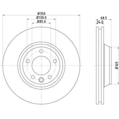 HELLA PAGID - 355109762 - Front Disc Brake Rotor pa8