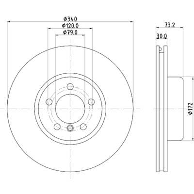 HELLA PAGID - 355133541 - Disc Brake Rotor pa1