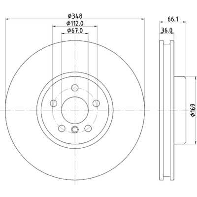 HELLA PAGID - 355133591 - Disc Brake Rotor pa1