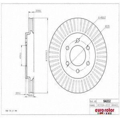 Front Disc Brake Rotor by ULTRA - 54232 pa8