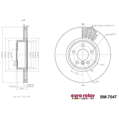 EUROROTOR - BM7047 - Disc Brake Rotor pa1