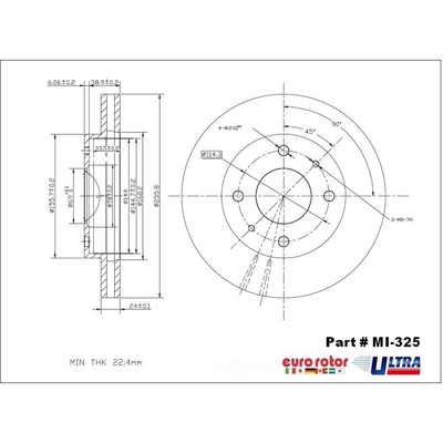 ULTRA - MI325 - Disc Brake Rotor pa1