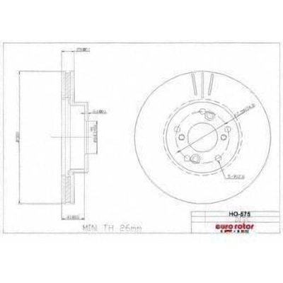 ULTRA - HO575 - Front Disc Brake Rotor pa1