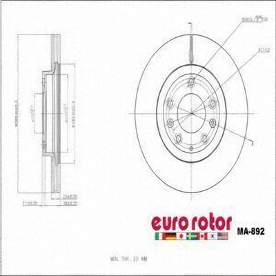 Front Disc Brake Rotor by ULTRA - MA892 pa6