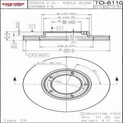 Front Disc Brake Rotor by ULTRA - TO6110 pa2