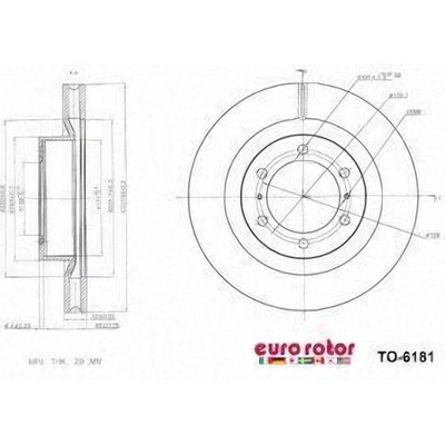 Front Disc Brake Rotor by ULTRA - TO6181 pa1